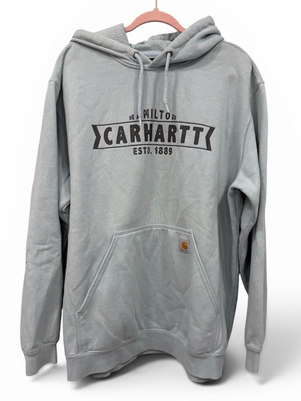 Carhartt Hamilton Hoodie Soft Blue Loose Fit Pullover Sweatshirt XL
